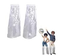 BFUZXY 1 Pair of Abba Costume Women, Sequin Cuffs Glitter, Abba Outfit Women's Costume Disco, Sequin Leg Boot Covers, Boot Covers for Carnival, Fancy Dress and Hippie 70s Dress, Sequin Trousers