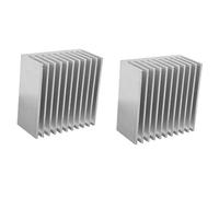 BfyBest 2 Pcs Aluminum Chipset Heatsink Radiator Heat Sink Cooling Fin Silver for CPU LED Power Active Component 40 x 40 x 20mm