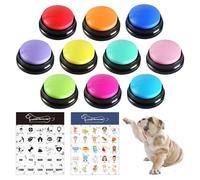 BFYDOAA 10pcs Voice Recording Button Dog Communication Buttons Record Answer Buzzers,30 Second Record & Playback, for Kids Study Game, Pet Training