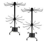 BFYDOAA 2Pack Rotating Jewelry Display Rack, 2 Tier Adjustable Jewelry Rack, Metal Jewelry Holder Necklace Holder Rack Fashion Counter Jewelry Stand for Earring Necklace Keychain (B, 20in)