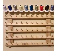 BFYDOAA 60 Spools of Wire Wall Holder Foldable Wooden Sewing Thread Spool Holder Organizer for Quilting, Braids and Embroidery(60 Spools)