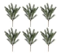 BFYDOAA 6pcs Artificial Pine Branches 35cm Greenery Cedar Twigs Stems for Christmas Flower Arrangement,Table Centerpiece,Winter Decor