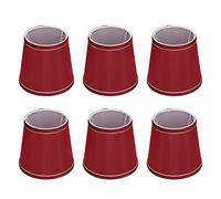 BFYDOAA 6Pcs Small Red Fabric Lampshade Modern Simple Replacement Lamp Shade for Table Lamp and Floor Lamp E14