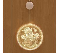 BFYDOAA Christmas Decorative Window Light,3D Christmas Window Hanging Lights Battery Operated Window Light for Christmas Tree WallPatio Garden Festive Party Dercor