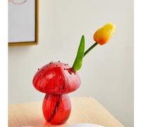BFYDOAA Clear Glass Bud Vase Mushroom Shaped Tiny Flower Bottle Hydroponic Plant Propagation Station for Table centerpieces,Flower Arrangement