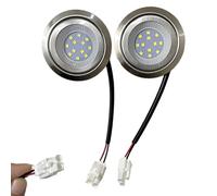 BFYNDE YFcaiheng 2-Piece DC 12V 220V 1.5W LED Kitchen Cooker Range Hood Light 55-60mm Smoke Exhauster Ventilator Lamp 20W Halogen Equivalent (Color : 12V DC White, Size : No)