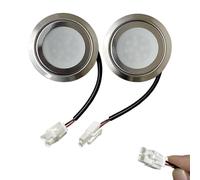 BFYNDE YFcaiheng 2Piece 12V AC DC Cooker Range Hood Bulb Light 50mm 2W LED Kitchen Undercabinet Puck Closet Light Bulb Replace 25W Halogen Bulb (Color : Warm White 3000K, Size : No)