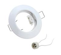 BFYNDE YFcaiheng Recessed Spot Led Lights Downlight Fitting Led Ceiling Lamp Adjustable Frame GU5.3 GU10 E27 Bulb Fixture Changeable 55mm/2.17inch Cut Hole (Color : White with 3003)