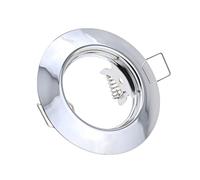 BFYNDE YFcaiheng Recessed Spot Led Lights Downlight Fitting Led Ceiling Lamp Adjustable Frame GU5.3 GU10 E27 Bulb Fixture Changeable 55mm/2.17inch Cut Hole (Color : Chrome)