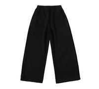 BFYSFBAIG Girls Boys Joggers Straight Leg Sweatpants with Pockets Drawstring Elastic Waist Kids/Teen Tracksuit Bottoms Baggy Jogging Pants Loose Fit Sports Trousers School Wear 13-14 Years Dark Black
