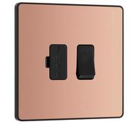 Bg 13A 1 Gang 2 Way Raised Slim Profile Switched Fused Connection Unit Copper Effect