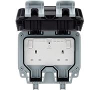 Bg 13A Grey 2 Gang Outdoor Weatherproof Switched Socket With Wifi Extender