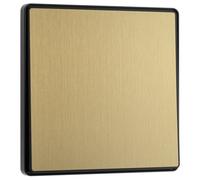 BG Electrical Single Wall Light Switch, 2-Way, Edge-to-Edge Rocker, Screwless Appearance, Round Edges, Evolve, Satin Brass, 20A, 16AX, PCDSB12EB