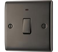 Bg 20A Rocker Raised Slim Control Switch With Led Indicator Gloss Black