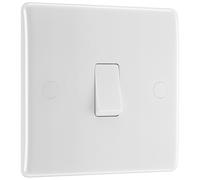 BG 813 White Round Edge Intermediate Light Switch 10A