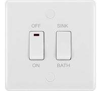 BG 83112 White Moulded 20A Double Pole Immersion Heater Switch - LED Indicator