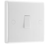 BG 832 White Round Edge 20A DP Switch + Cable Outlet