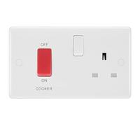 BG 871 White Round Edge DP Cooker + Socket