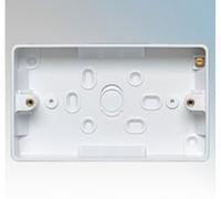 BG 878 2-Gang Surface Box, 50mm (D), White