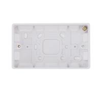 BG 892 Moulded Round Edge | White | 32mm | 2 Gang Surface Pattress