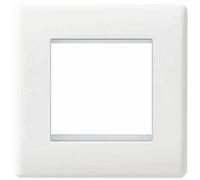 BG 8EMS2 White Round Edge Twin Euro Module Faceplate
