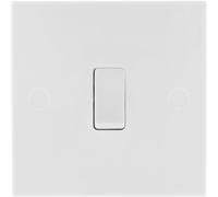 BG 911 White Square Edge One Way Single Light Switch 10A