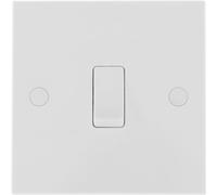 BG Electrical Single Wall Light Switch, 2 Way, Square Edge, Nexus 900 Series, White Moulded, 20A, 16AX, 912