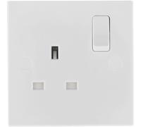 BG 921DPx5 White Square Edge 13A DP Single Socket (5 Pack)