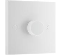 BG 981 White Square Edge 2-Way Single Trailing Edge Dimmer Push On/Off