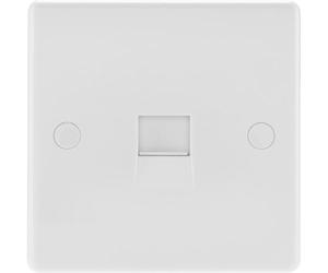 BG 9BTS/1 White Square Edge Slave Telephone Socket (Screw)