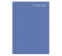 BG Academic A5 Textured Casebound Term-Time July-July Diary Page A Day 2025-2026, Choose Your Block Colour (Blue)