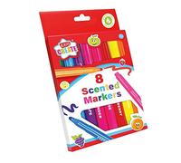 BG Assorted Colours Kids Scented Fruity Marker Colouring Pens - Pack of 8