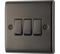 Bg Black Nickel 20A 2 Way 3 Gang Light Switch
