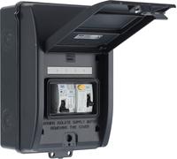 BG CFEV5A 5 Module IP65 Weatherproof Grey Metal EV Charger Circuit Protection with 40A 30mA Type A RCD, 40A B Curve MCB & Type 2 SPD