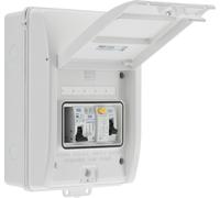 BG CFEV5AW 5 Module IP65 Weatherproof White Metal EV Charger Circuit Protection with 40A 30mA Type A RCD, 40A B Curve MCB & Type 2 SPD