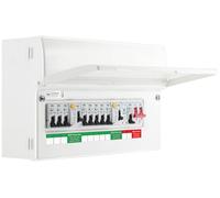 BG CFUDP1000008ASPD 16 Module 8 Way Populated + 100A Switch, 2x100A Type A 30mA RCD, SPD, 32A MCB & 8xMCBs