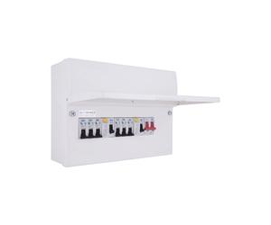 BG CFUDP16606A BG 12 Module 6 Way Populated + 100A Switch, 2x63A Type A 30mA RCD & 6xMCBs