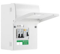 BG CFUGAR1A Garage Kit - IP20 Metal Enclosure, 40A Type A 30mA RCD, 6+32A MCB