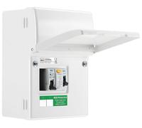 BG CFUSHOW1A Metal Shower Kit - IP20 Metal Enclosure, 63A Type A 30mA RCD, 50A MCB
