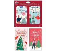 BG Christmas Money Wallets Xmas for Cash Gifts & Envelopes Pack of 4 - Choose Design (Design 2)