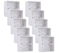 BG CMP8132 Single 32mm White Rounded PVC Surface Pattress Box (10 Pack)