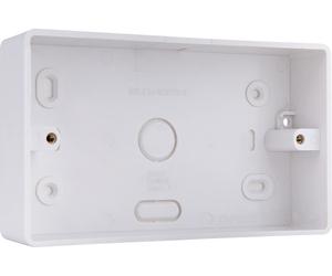 BG CMP8232 Double 32mm White Rounded PVC Surface Pattress Box