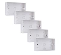 BG CMP8232 Double 32mm White Rounded PVC Surface Pattress Box (5 Pack)