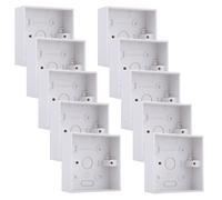 BG CMP9132 Single 32mm White Square PVC Surface Pattress Box (10 Pack)
