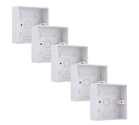 BG CMP9132 Single 32mm White Square PVC Surface Pattress Box (5 Pack)