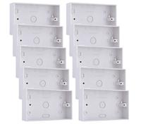 BG CMP9232 Double 32mm White Square PVC Surface Pattress Box (10 Pack)