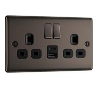 BG Electrical 12W Double Switched Power Wall Plug