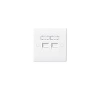 BG 8RJ45/2 White Round Edge RJ45 Double Data Outlet Socket (Screw)