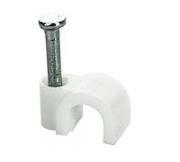 BG Electrical CCR5/50-BG Round Cable Clips, Pack of 50, White, 5 mm