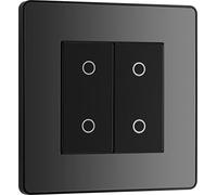BG Evolve PCDBCTDS2B 2-Way Secondary 200W Double Touch Dimmer Switch - Black Chrome (Black)